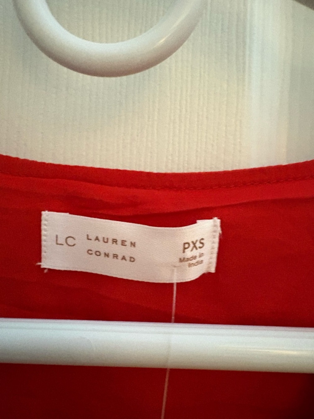 NWT LC Lauren Conrad Sleeveless Floral Dress XS Petite Red White - Picture 3 of 7